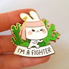 Fighter Bunny Enamel Pin