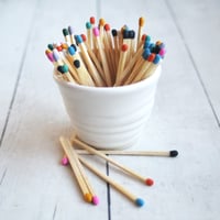 Image 1 of Simple Matte White Match Striker Cup, Handcrafted Stoneware Shot Glass, Made in USA