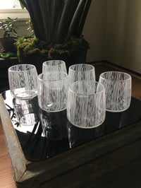 Image 4 of Wedding Bride & Groom Tumbler Drinking Glass / white twisted white stripes