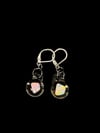 Encased Pink Opal Earings