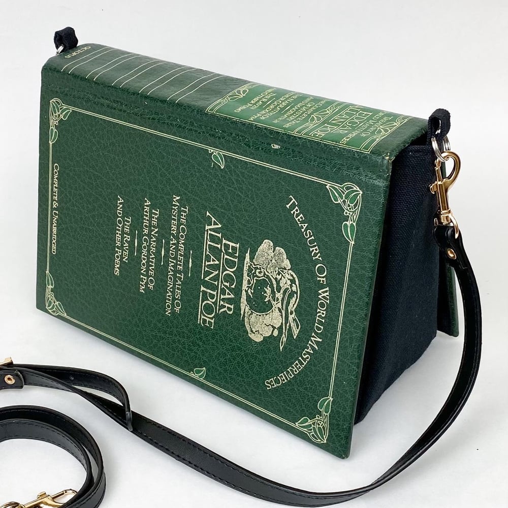Image of Edgar Allan Poe Green Book Purse