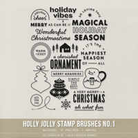 Holly Jolly Stamp Brushes No.1 (Digital)