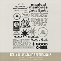 Holly Jolly Stamp Brushes No.2 (Digital)