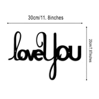 Image 3 of LOVE YOU Metal Wall Art Decorative Ornaments Minimalist Home Kitchen Bar Office Hanging Signs Decor 