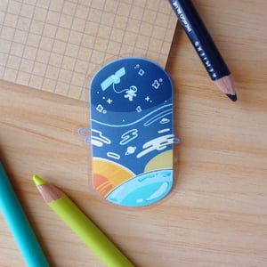 Image of Space, City View, Umbrella, Pool | Scene Series ☆ | Clear Stickers