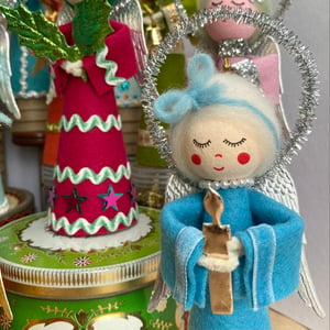 Image of Handmade Felt Christmas Angels