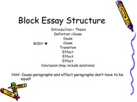 What are some possible cause and effect essay structures 2022-2023
