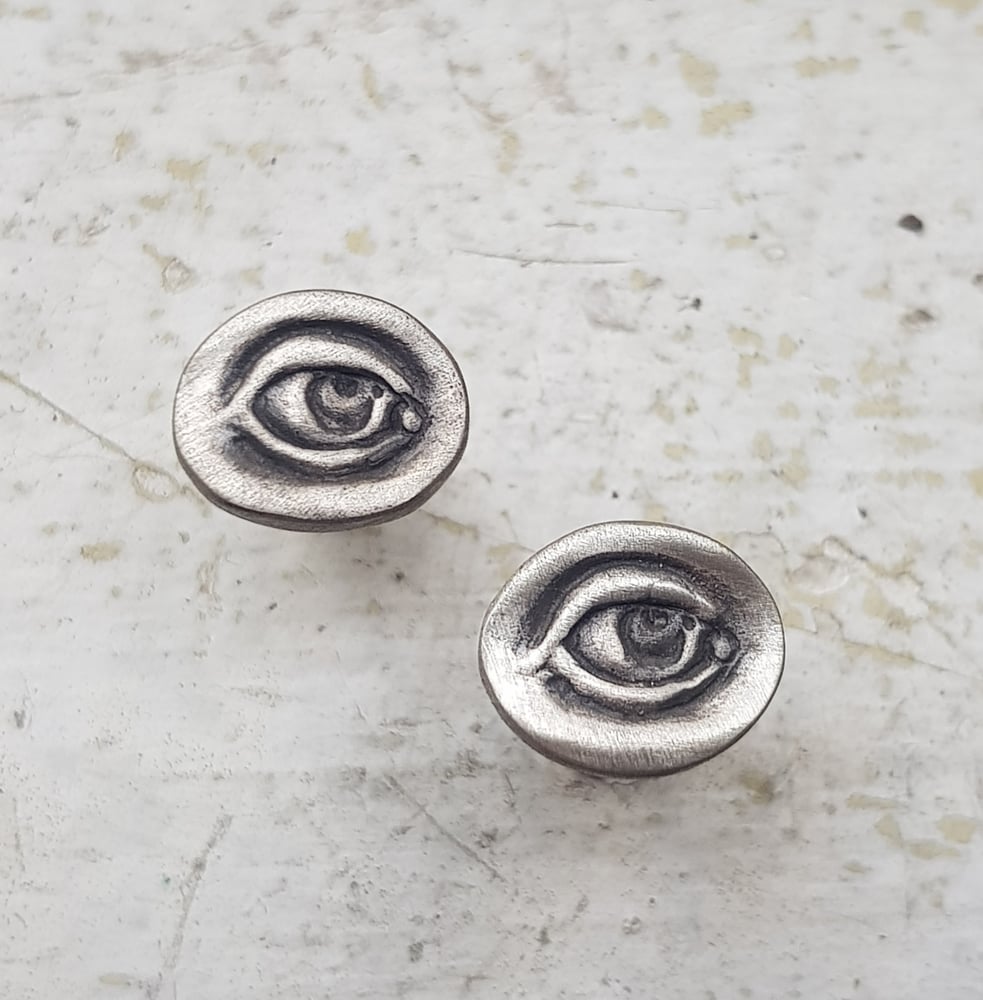 Image of Not-So-Evil Eye stud earrings