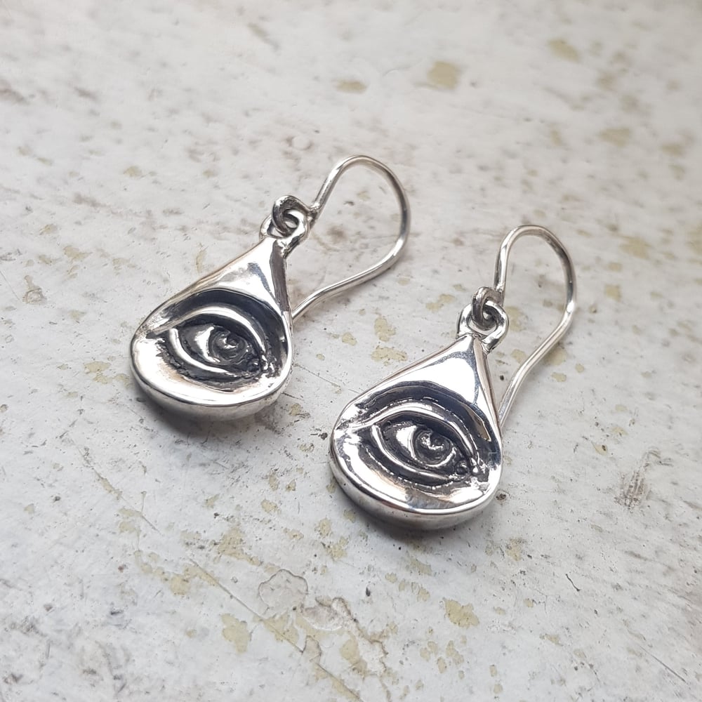 Image of Not-So-Evil Eye dangly earrings