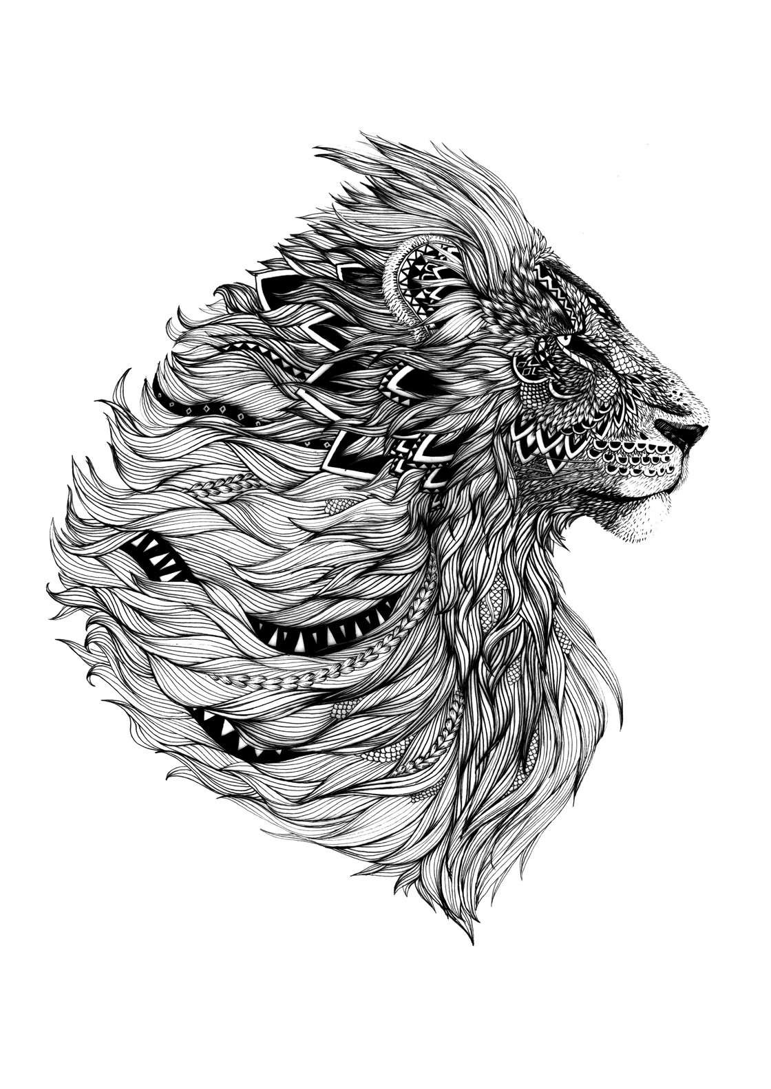 Image de Sérigraphie, série 100 ex  / Lion  - signée
