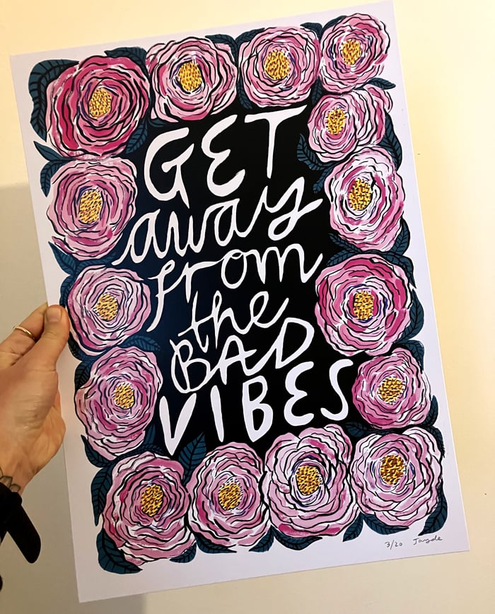 Image of BAD VIBES A3 print