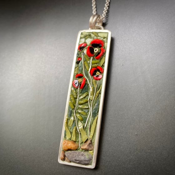 Image of Poppy Pendant Rectangle