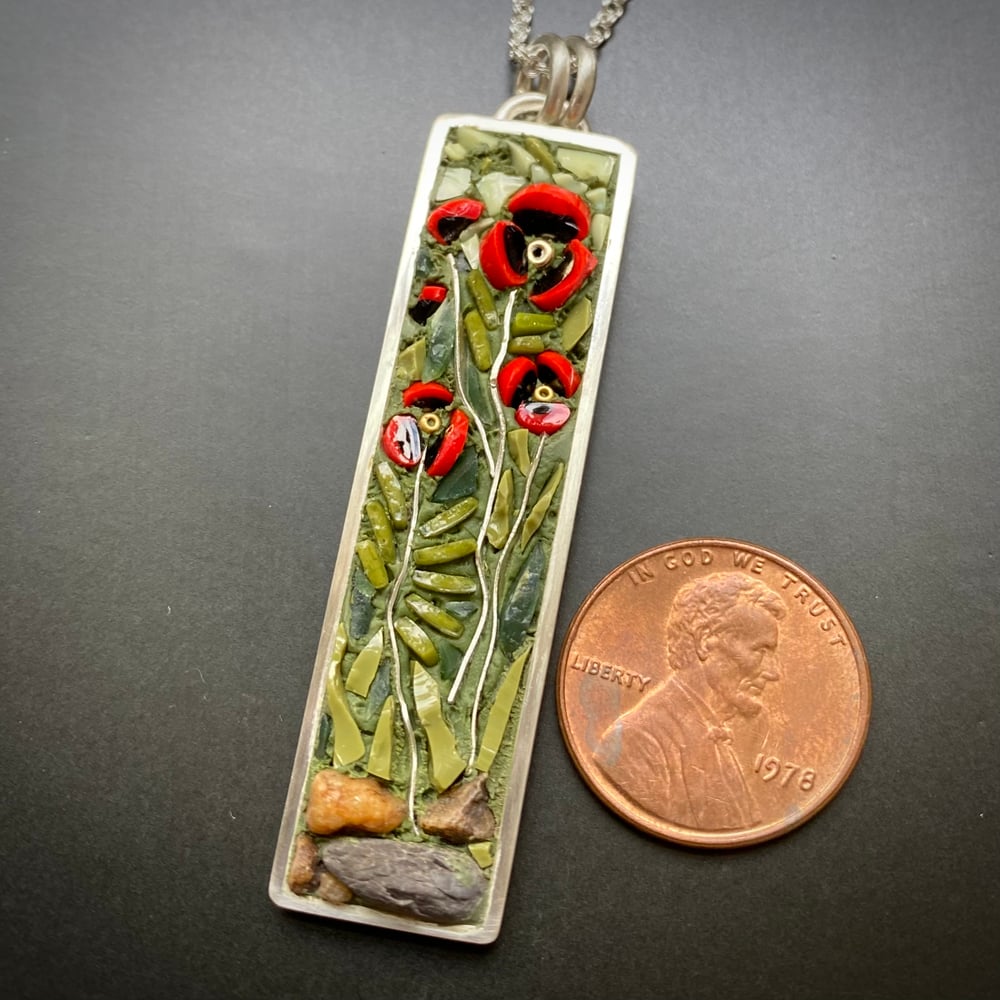 Image of Poppy Pendant Rectangle