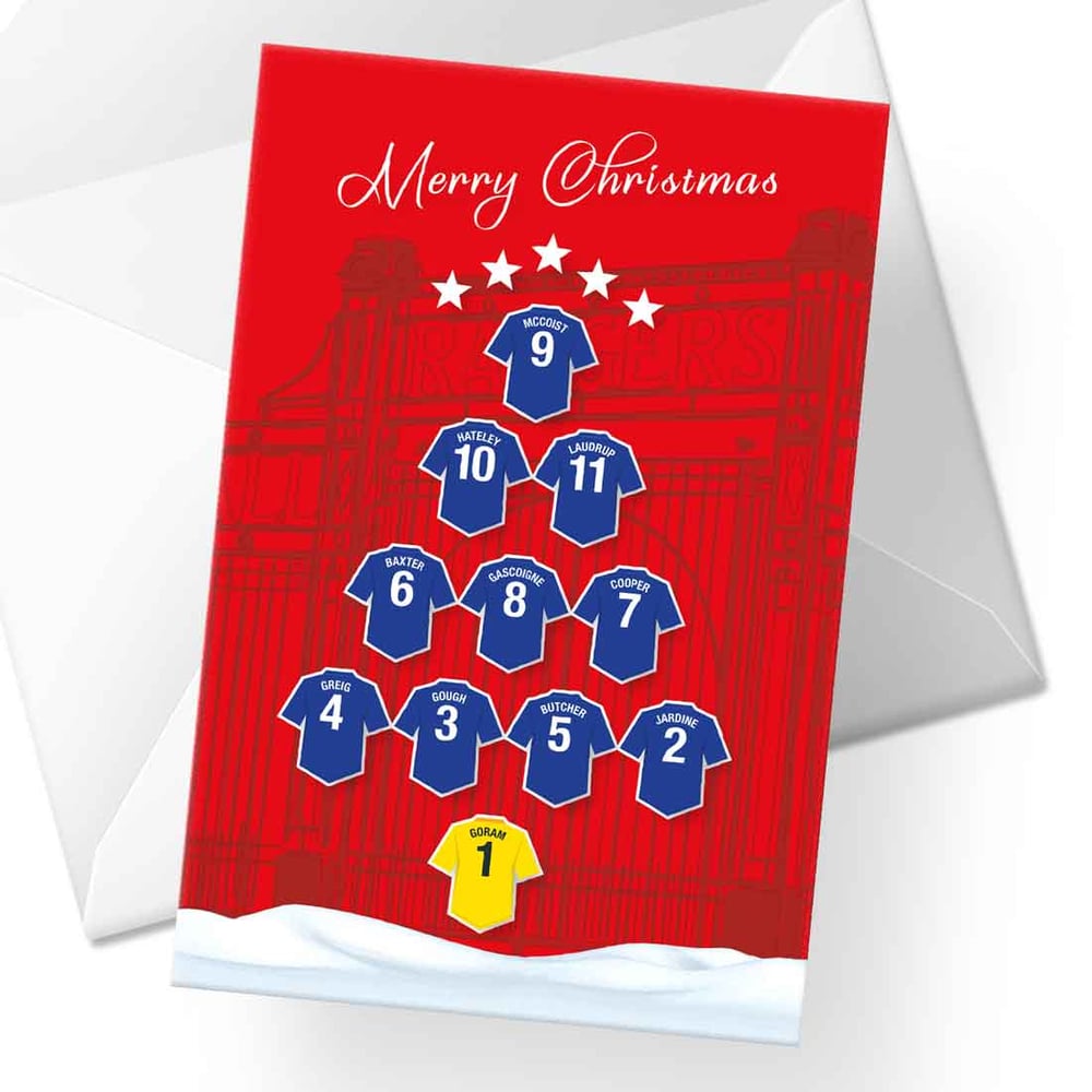 Image of Christmas Cards for Rangers fans.