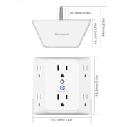 6 Socket Extender 2PACK