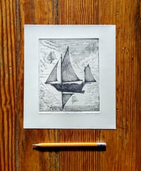 Image 1 of "Windship Study I", etching proof on paper
