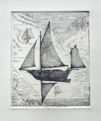 Image 2 of "Windship Study I", etching proof on paper