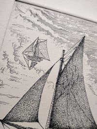 Image 4 of "Windship Study I", etching proof on paper