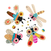 Image 1 of Bug collage print