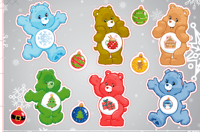 Christmas inspired Care Bear sticker sheet