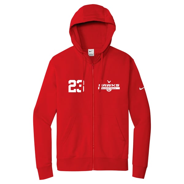 Image of HHS Hoops 22/23 - Nike Full Zip Hoodie (personalized with number)
