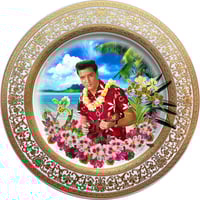 Image 1 of Blue Hawaii - Large fine China Plate - #0745