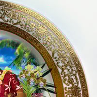Image 3 of Blue Hawaii - Large fine China Plate - #0745