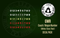 Image 1 of GWR Number Decal Packs