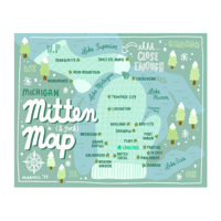 Image 1 of MICHIGAN Mitten (& Sock!) Map