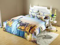 Image 1 of Dolce Mela - Statue of Liberty, King or Queen size 100% Cotton 6 Piece Duvet Cover Sheet Set  