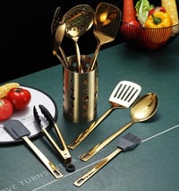 Image 2 of Gold Cooking Utensil Set 