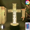 The Holy Bible Led Cross