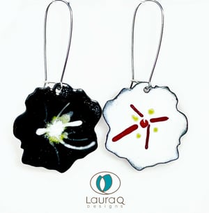 Large Double-sided Poppy Earrings