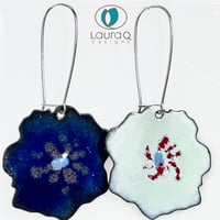 Image 4 of Large Double-sided Poppy Earrings 