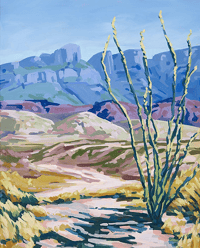 Image 1 of Little Ocotillo by Danika Ostrowski - Framed Fine Art Print