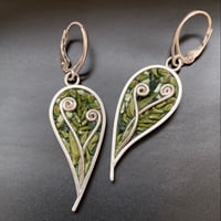 Image 1 of Fiddleheads in Leaves Earrings 