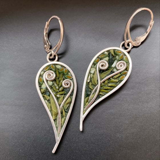 Image of Fiddleheads in Leaves Earrings 