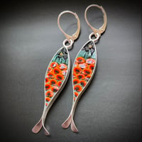 Image 1 of Red Fish Earrings 