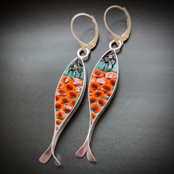 Image of Red Fish Earrings 