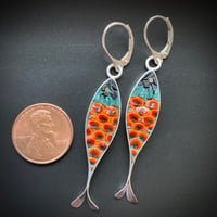 Image 2 of Red Fish Earrings 