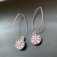 Image 1 of Daisy Earrings, pink center