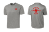 Spartan Shred Sportswear Grey Tee Red Logo