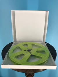 Image 2 of Burlington Recording 1/4" x 7" GREEN Scotch/ 3M Vintage Trident Plastic Reel in White Box-6 Windows