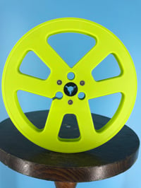 Image 1 of Burlington Recording 1/4" x 7" GREEN Scotch/ 3M Vintage Trident Plastic Reel in White Box-6 Windows