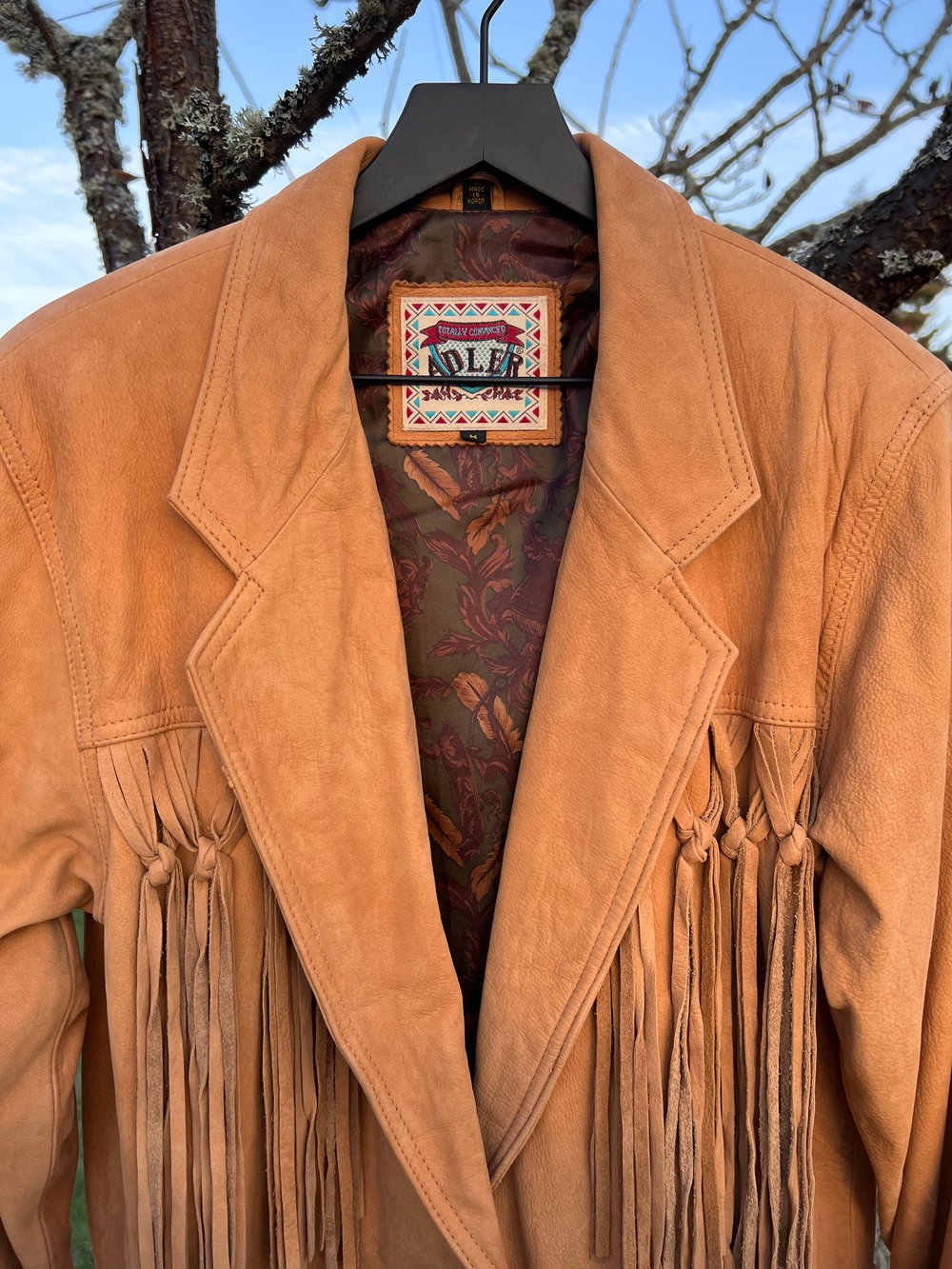 Vintage Adler Leather Fringe Blazer Jacket (M)