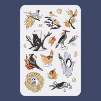 Image 1 of Vinyl Sticker Set: Winter Birds