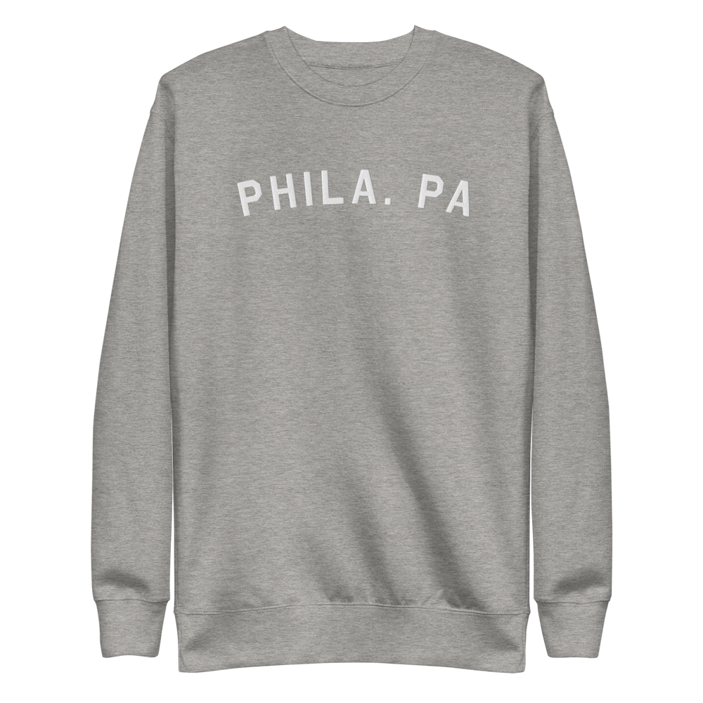 Image of Phila. PA Heather Grey Embroidered Sweatshirt