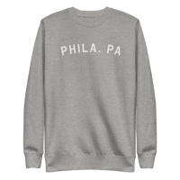 Phila. PA Heather Grey Embroidered Sweatshirt