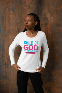 Image 2 of Ladies "Christian" long-sleeve Tee and Quarter sleeve tee