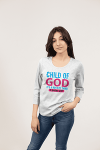 Image 3 of Ladies "Christian" long-sleeve Tee and Quarter sleeve tee